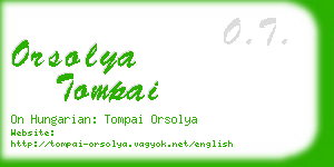 orsolya tompai business card